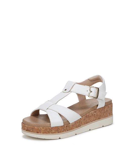 Dr. Scholls Natural Shoes S Once Again Sandal White 8 M