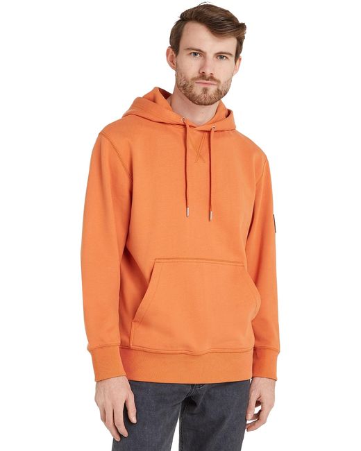 Calvin Klein Hoodie Badge mit Kapuze in Orange für Herren