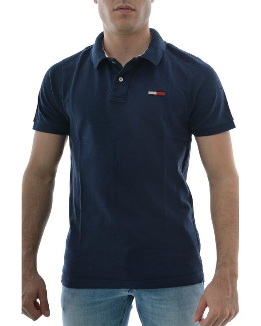 Tommy Hilfiger Denim Big Flag Short Sleeve Polo Shirt in Blue for Men - Lyst