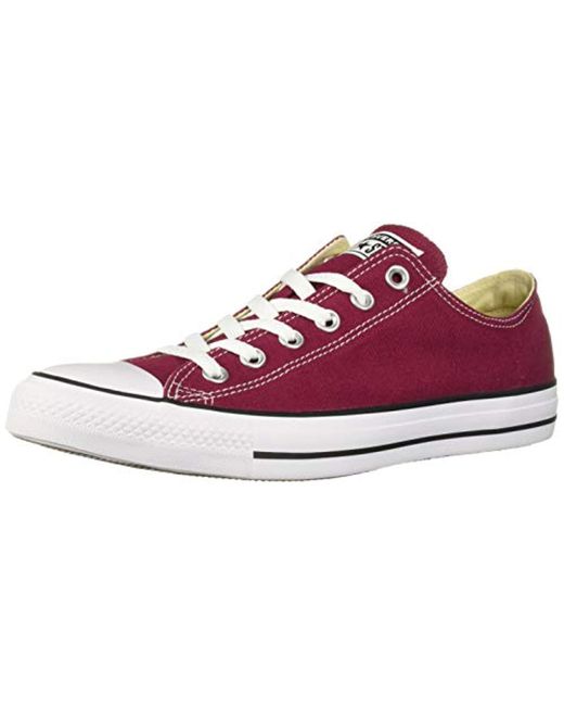 converse all star low maroon canvas