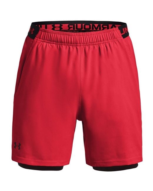 Under Armour Red Ua Vanish Woven 2 In 1 Shorts for men