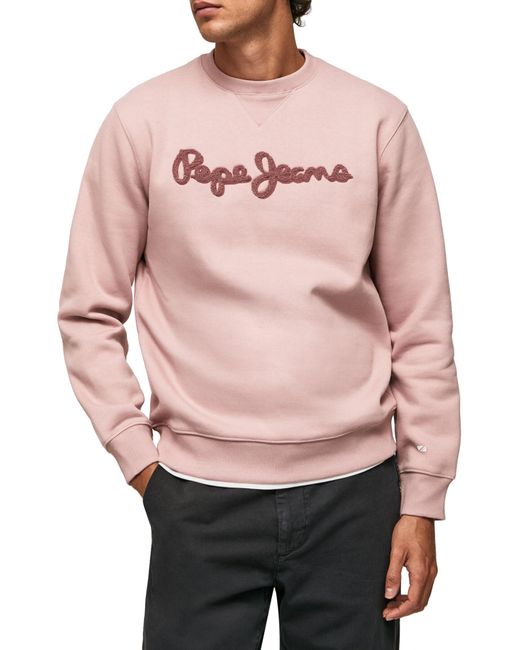 Ryan Crew Sweatshirt Pepe Jeans de color Pink