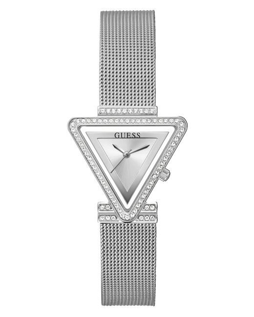 Guess Gray Analog Quartz Watch With Stainless Steel Strap Gw0508l1