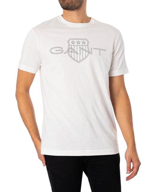 Gant White Logo T-shirt for men