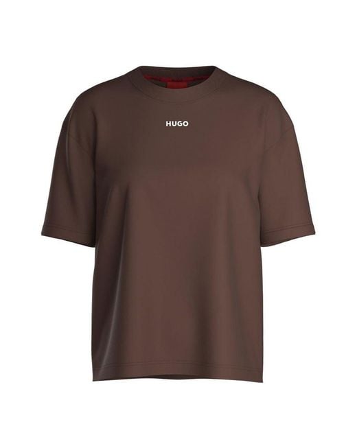HUGO Brown Shuffle_t-shirt