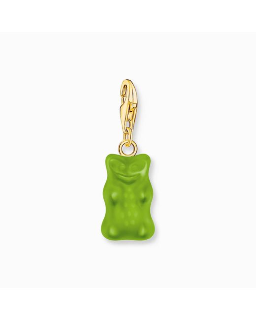 Ciondolo a forma di orso d'oro verde placcato oro di Thomas Sabo in Green