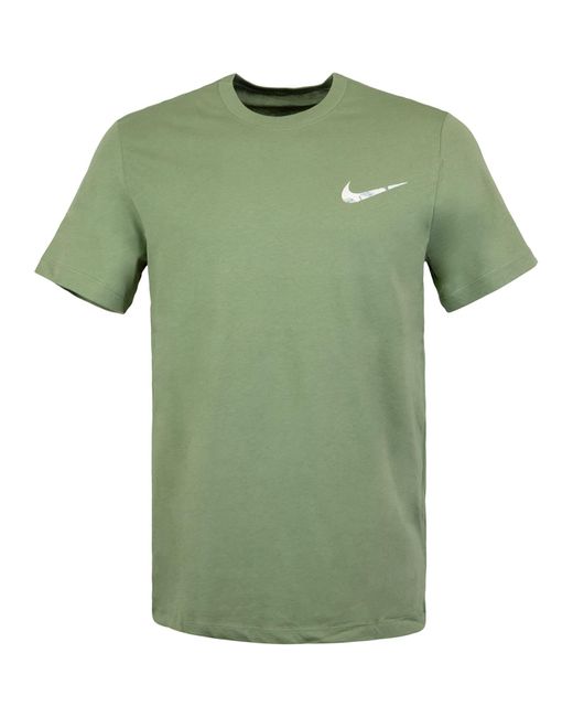 Nike Club Swoosh Print T-Shirt in Green für Herren