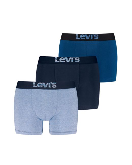 Levi's Blue Optical Illusion Organic Cotton Boxer Briefs for men