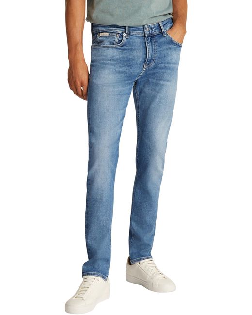 Vaqueros Hombre Skinny elásticos Calvin Klein de hombre de color Blue