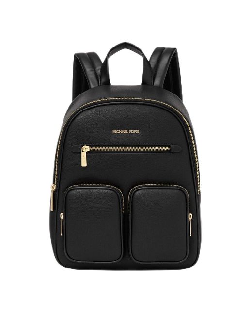 Michael Kors Black Jet Set Medium Fashion Pocket Function Shoulder Backpack