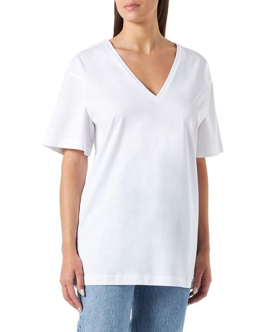 G-Star RAW Essential Loose Deep V T-shirt in het White