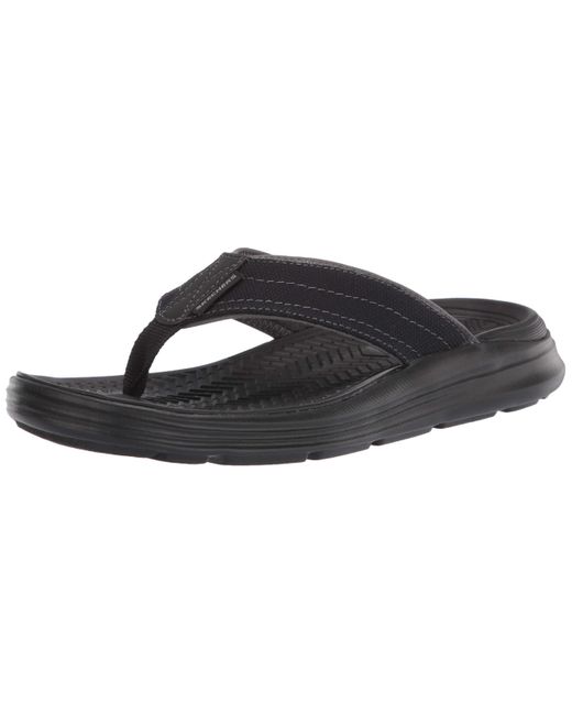 skechers black flip flops