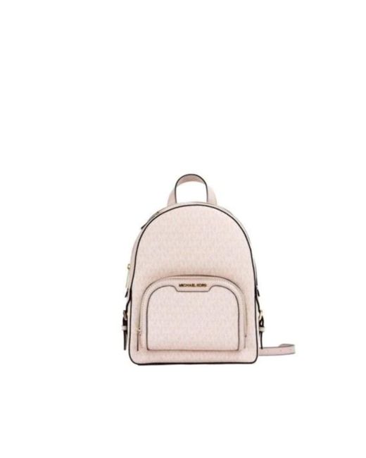 Michael Kors Pink Jaycee Medium Logo Backpack