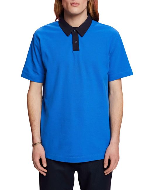 Esprit Blue 023eo2k303 Polo Shirt for men