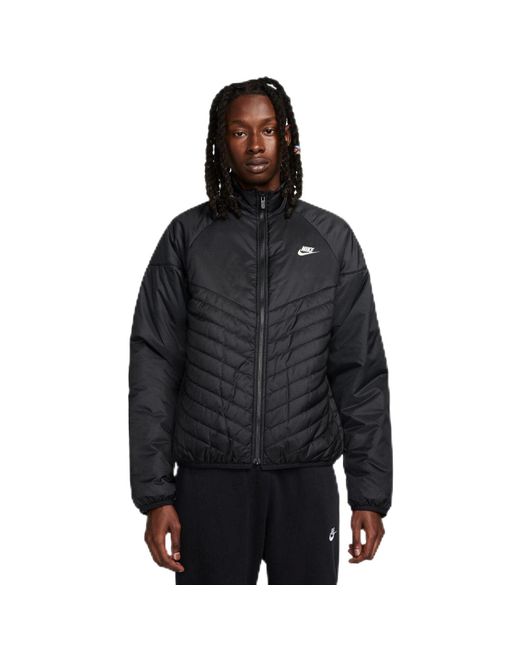 Nike Sportswear Windrunner Therma-fit Waterbestendig Gewatteerd Jack in het Black voor heren