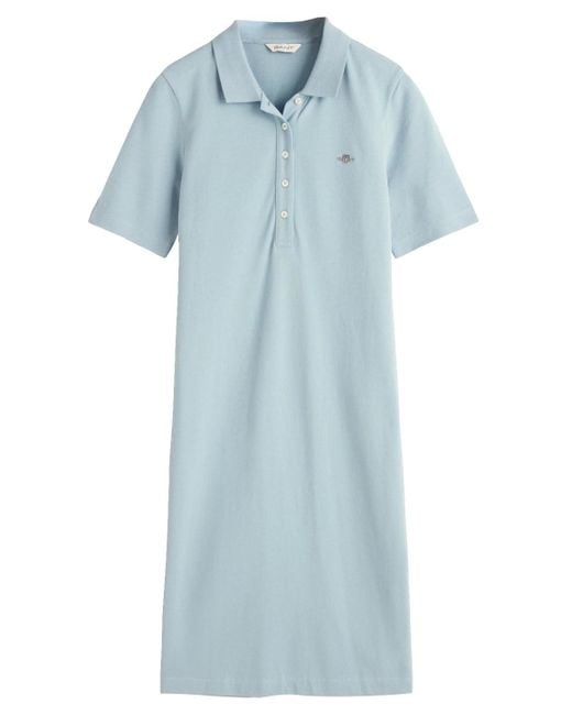 Gant Blue Slim Shield SS Pique Polo Dress Kleid