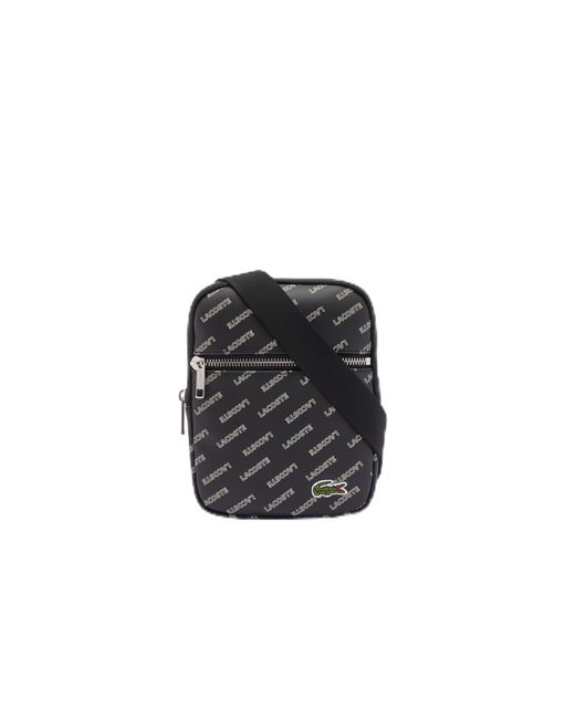 Lacoste Black Lcst Logo Small Flat Crossover Bag