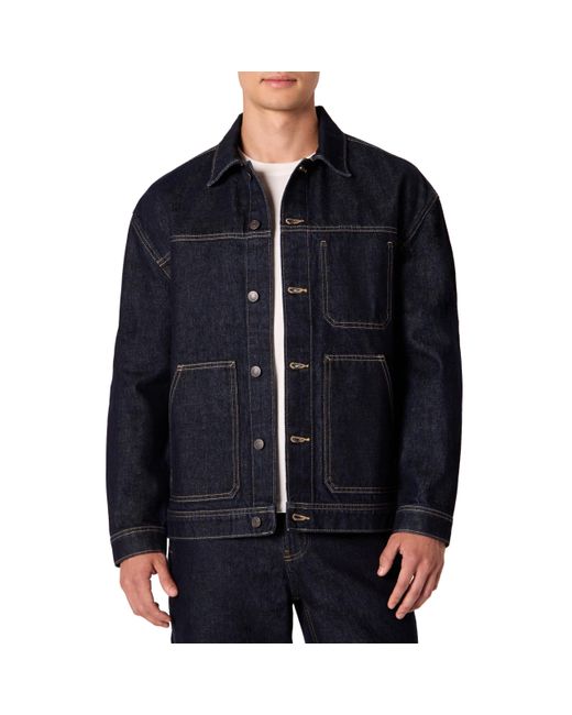 Chaqueta Funcional Vaquera Rígida de Corte Holgado Hombre Amazon Essentials de hombre de color Black