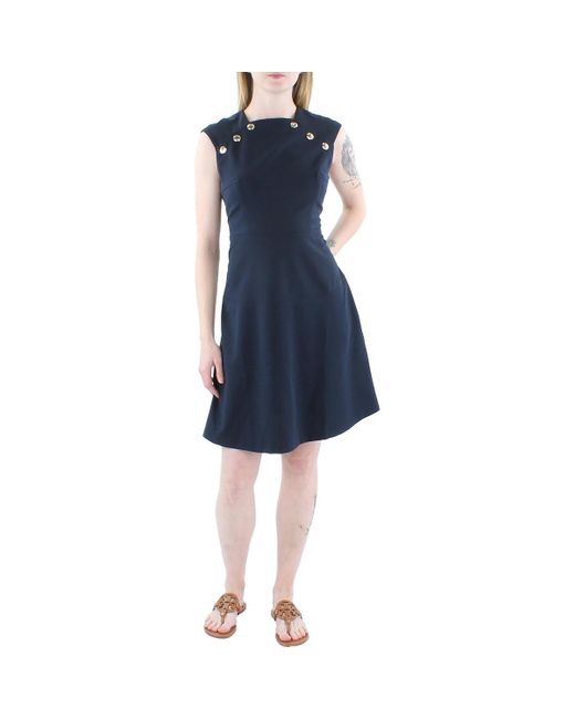 Tommy Hilfiger Blue Plus Size Fit And Flare Dress