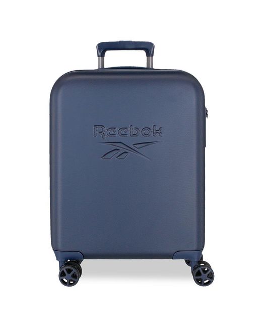 Reebok Franklin Cabin Suitcase Blue 40x55x20 Cm Hard Abs Closure Tsa 37l 2.55 Kg 4 Double Wheels Hand Luggage By Joumma Bags