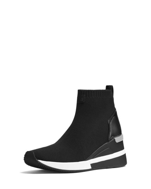 Michael Kors Black Skyler Sock Sneakers 43F7Skfe5D For