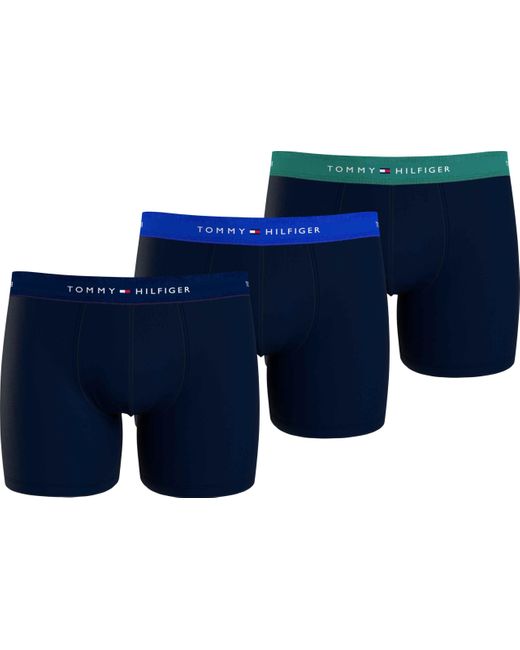 Lot de 3 boxers emblématiques Essential Tommy Hilfiger pour homme en coloris Blue