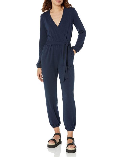 Amazon Essentials Blue Surplice-Overall aus Strick