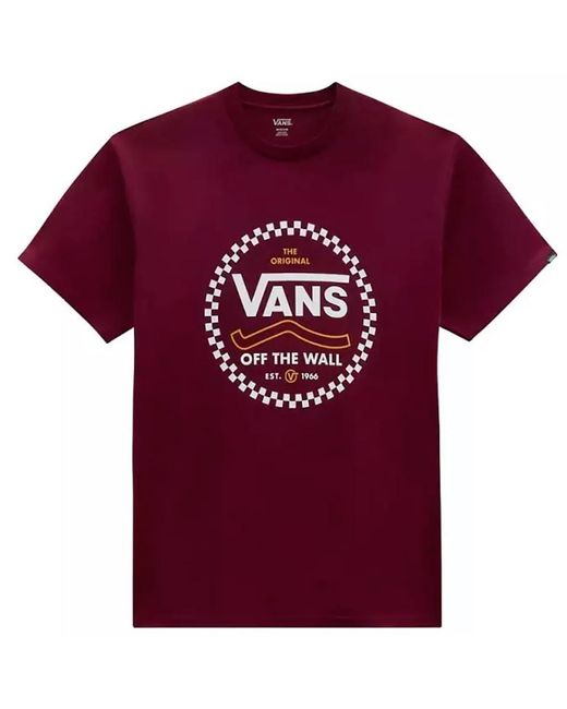 Vans Red Round Off Tee-b T-shirt for men