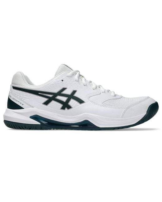 Asics White Gel-dedicate 8 Shoes for men