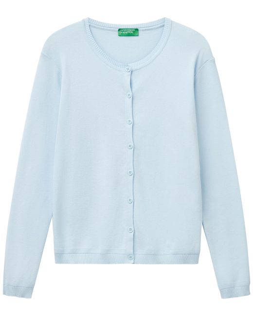 Benetton Blue Maglia Coreana M/L 1091d5558 Strickjacke