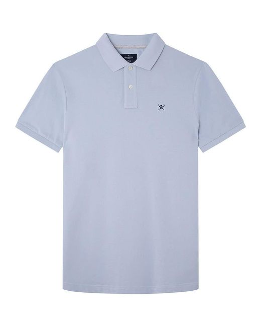 Hackett Blue Hackett Slim Fit Logo Short Sleeve Polo S for men