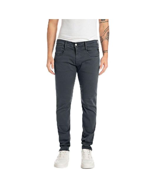 Replay Blue Adult M914 Anbass Hyperflex Colour Xlite Jeans