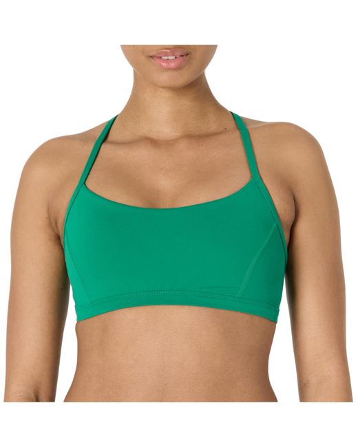 Amazon Essentials Green Active Formflex Buttery Soft Light Support Y-back Thin Strap Yoga Sports Bra