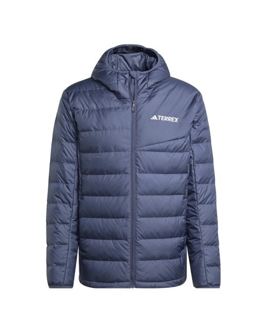 Adidas Terrex Multi Light Down Climawarm Hooded Jacket in het Blue voor heren