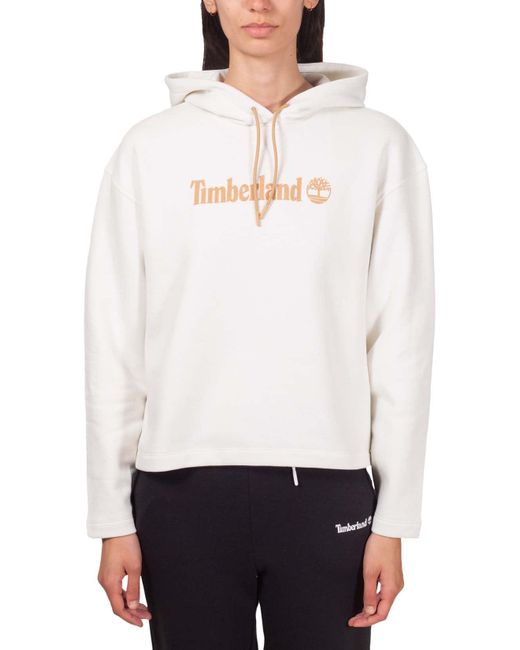 Timberland White Relaxed Hoodie