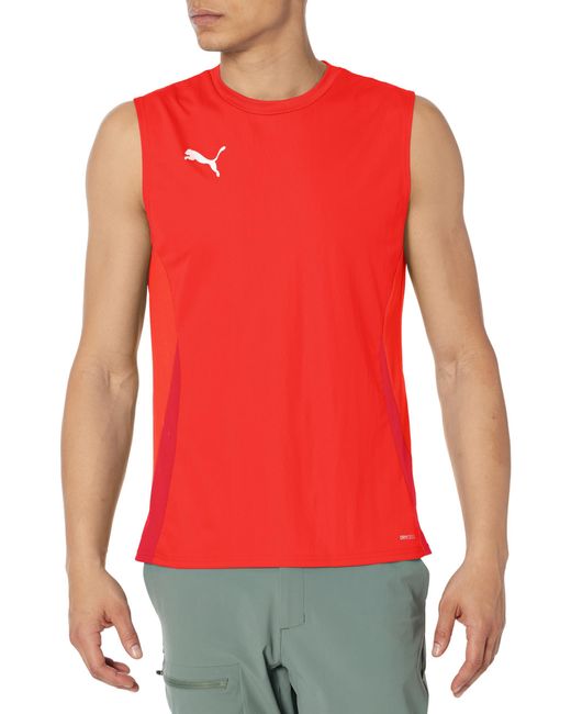 PUMA Red Teamgoal Sleeveless Jersey for men