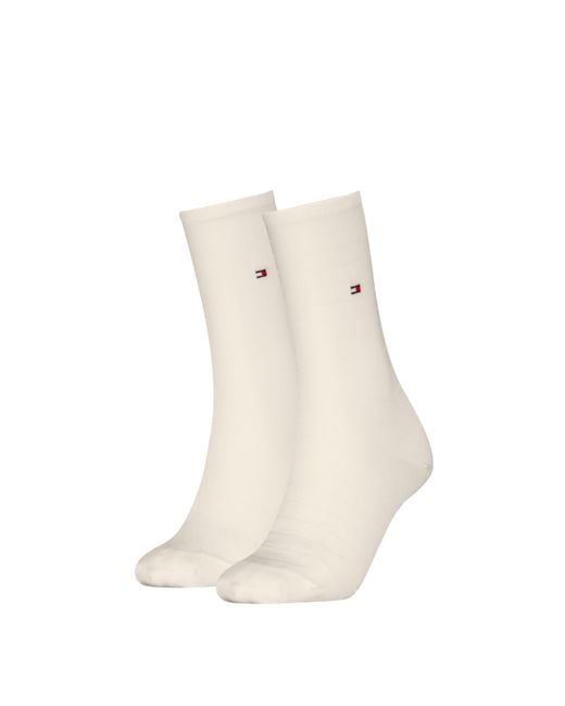 Small Stripe Calcetines clásicos Tommy Hilfiger de color White
