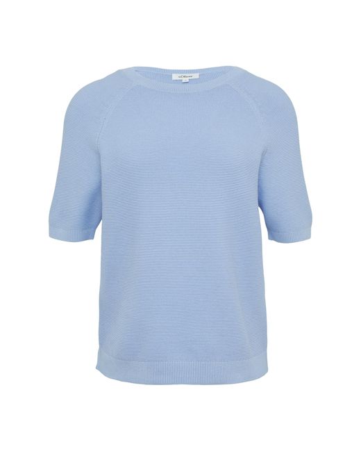 S.oliver Blue Strickpullover mit feiner Rippstruktur hellblau 42