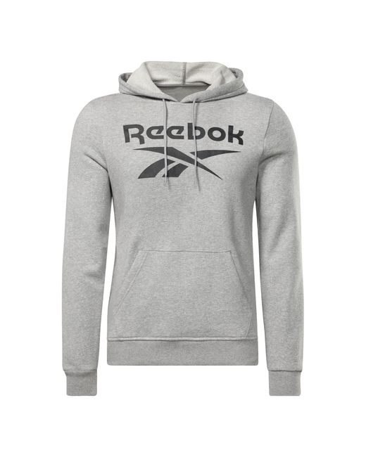 Reebok Gray Men's Hoodie Ft Big Logo Oth Hz8786 Grey for men