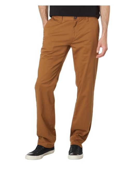 Volcom Brown Regular Frickin Modern Fit Stretch Chino Pant for men