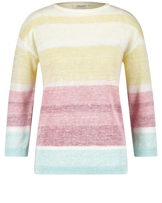 Gerry Weber Pink 3/4 Arm Pullover mit Colourblocking 3/4 Arm