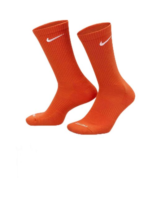 Nike Everyday Plus Socks 3 Pairs Coloured Sx6888-966 L 42-46 Red Orange Blue L