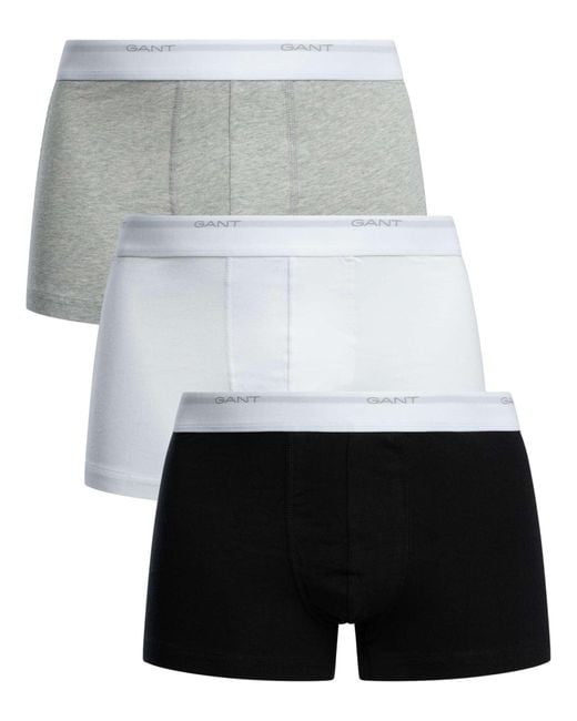 Uomo Confezione da 3 Bauli Centrali di Gant in Gray da Uomo