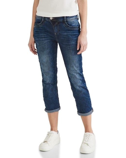 Street One Blue Casual Fit Jeans in 7/8
