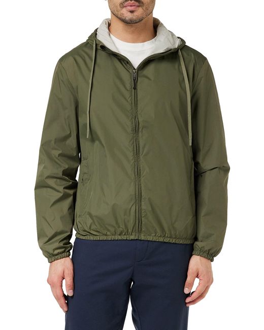 Benetton Green 2vdwun01x Half Season Jacket for men