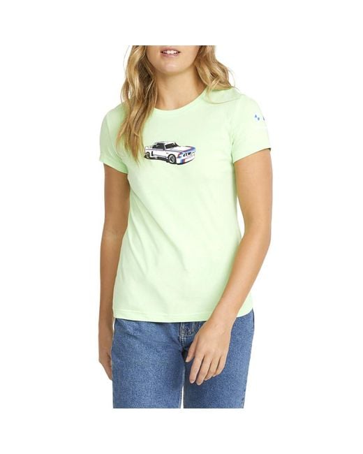 PUMA Womens Bmw Mms Statement Graphic Crew Neck Short Sleeve Athletic Tops Casual - Green, Green, Xs