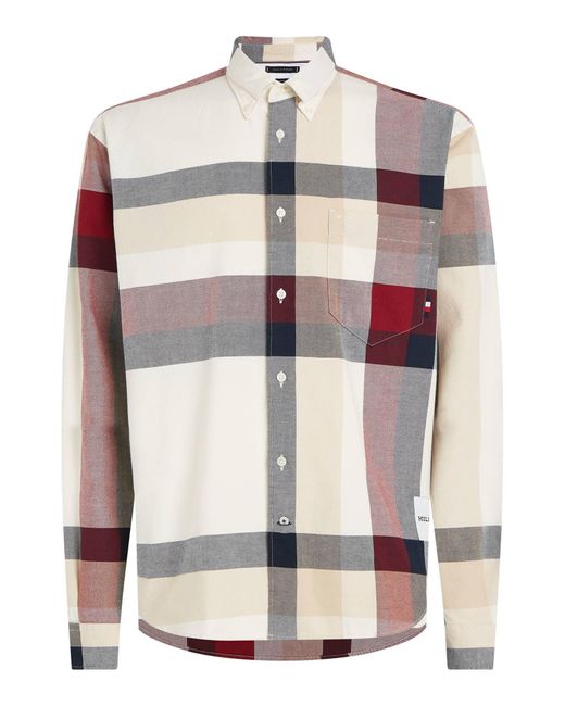 Chemise Chemise à carreaux Global Placé Tommy Hilfiger pour homme en coloris Red