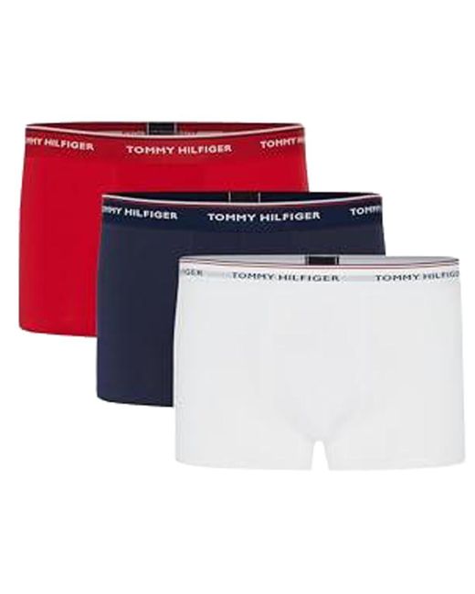 Tommy Hilfiger 3er Pack Boxershorts Trunks Unterwäsche in Blue für Herren