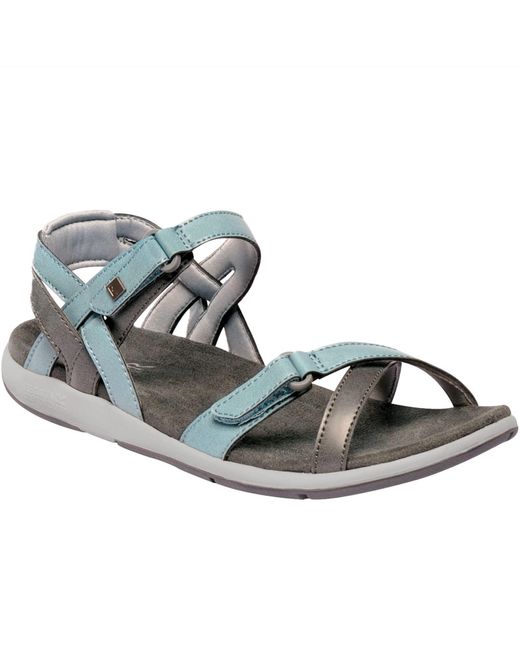Regatta Lady Santa Cryz Verstelbare En Lichtgewichte Sandalen Met Bandjes En Schokabsorberende Eva-zool in het Metallic