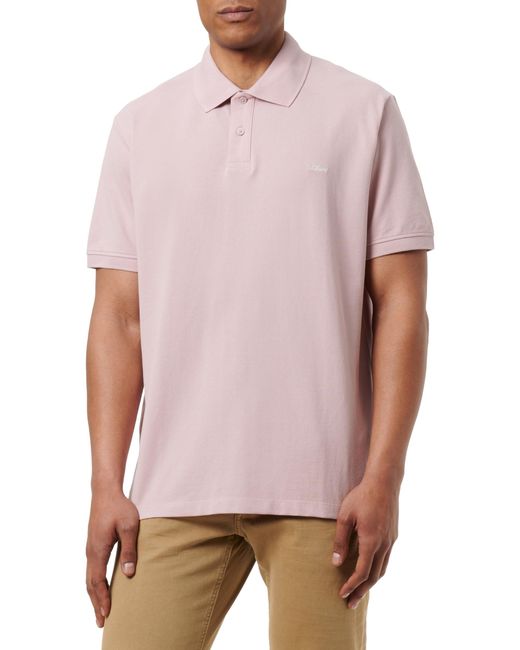 S.oliver Big Size 2148402 Poloshirt mit Logo-Detail in Pink für Herren